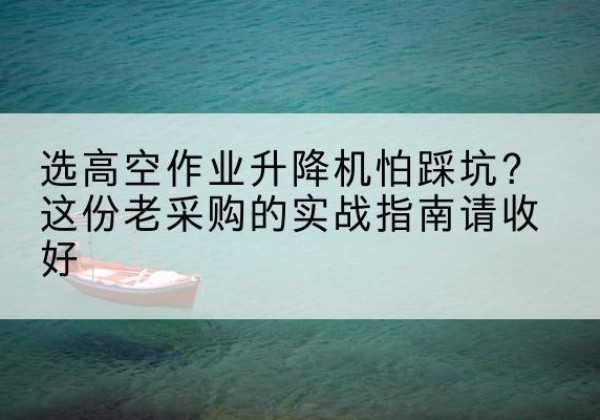 泰宁高空作业升降机厂家推荐-选高空作业升降机怕踩坑？这份老采购的实战指南请收好